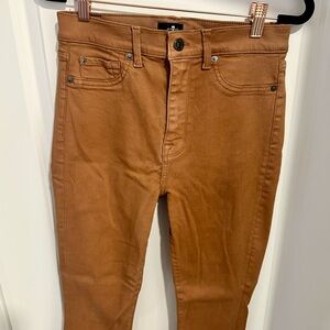 7 For All Mankind Women's Skinny Jeans in Brown